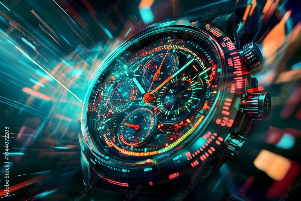 custom made wallpaper toronto digitalFuturistic Timepiece Digital Countdown