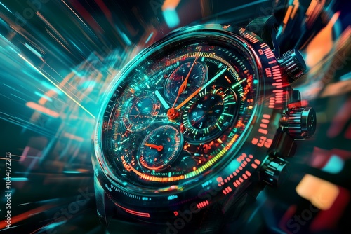 Wallpaper Mural Futuristic Timepiece Digital Countdown Torontodigital.ca