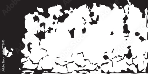 Peeling paint on the wall. Panorama of a concrete wall with old cracked flaking paint. Weathered rough painted surface with patterns of cracks and peeling. Wide panoramic grunge texture for background