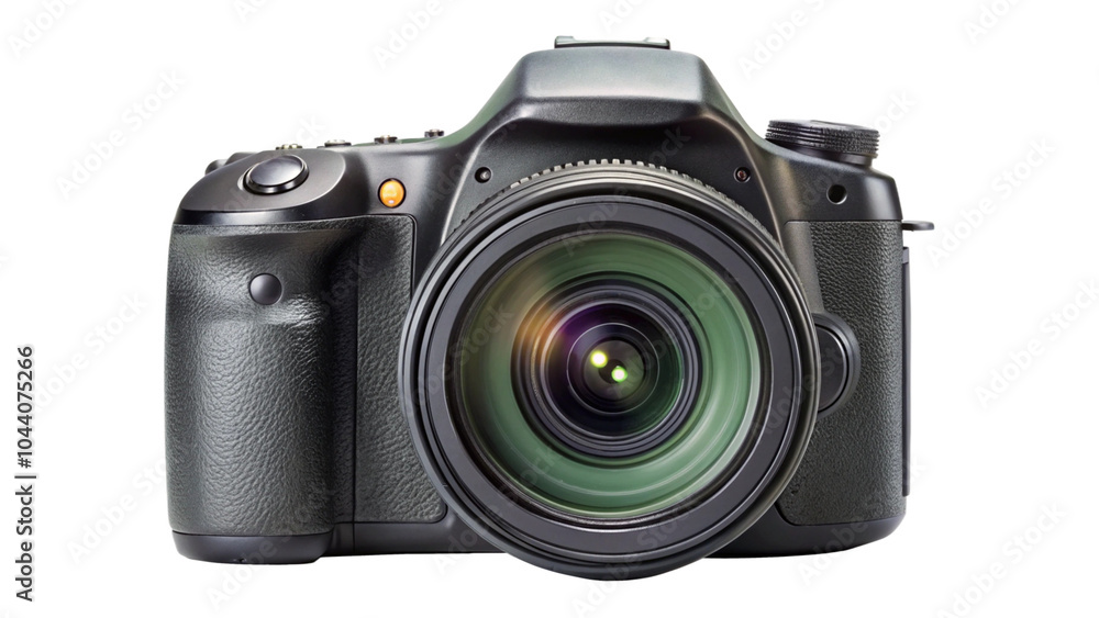 DSLR camera isolated on white. DSLR camera isolated on white.