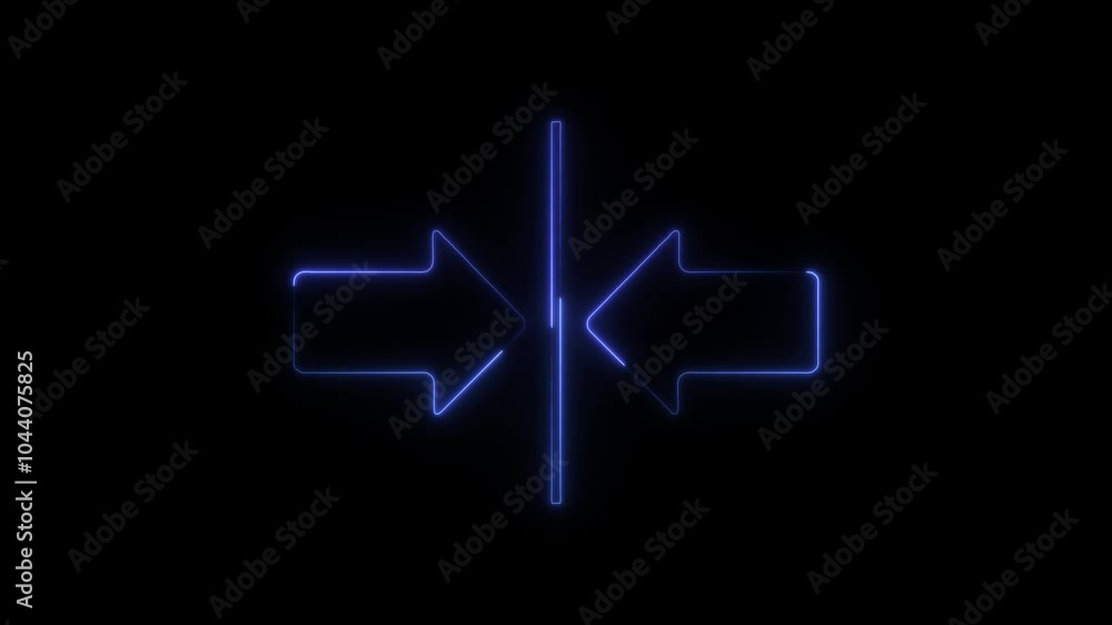 Arrow-shaped neon sign. Neon arrow symbol icon. Directional sign arrow Arrow-shaped neon sign. Neon arrow symbol icon. Directional sign arrow