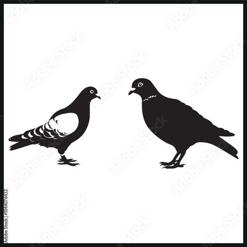 Pigeon vector silhouette photo