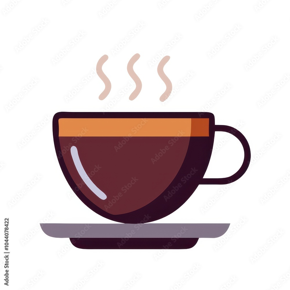 Cup with a brown beverage on a white background Cup with a brown beverage on a white background