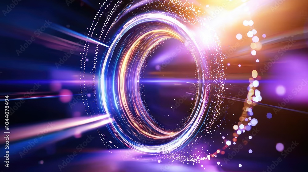 Obraz premium Artistic Quantum Teleportation Visualization