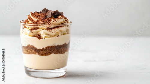Wallpaper Mural Tiramisu Dessert in Glass Cup Topped with Cocoa Torontodigital.ca