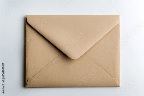 Mail letter paper document on a solid white background, isolated for mockup