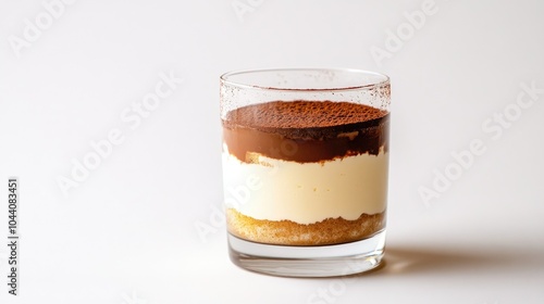 Delicious Coffee Verrine with Soaked Ladyfingers Layers