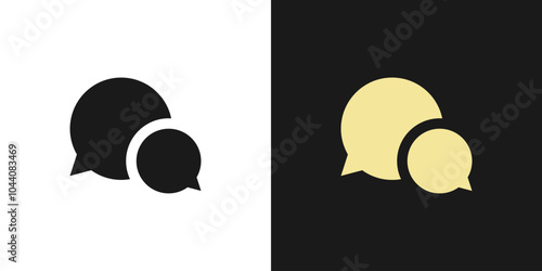 Comment icon vector. Speech bubble icon symbol. Conversation line icon in trendy flat design