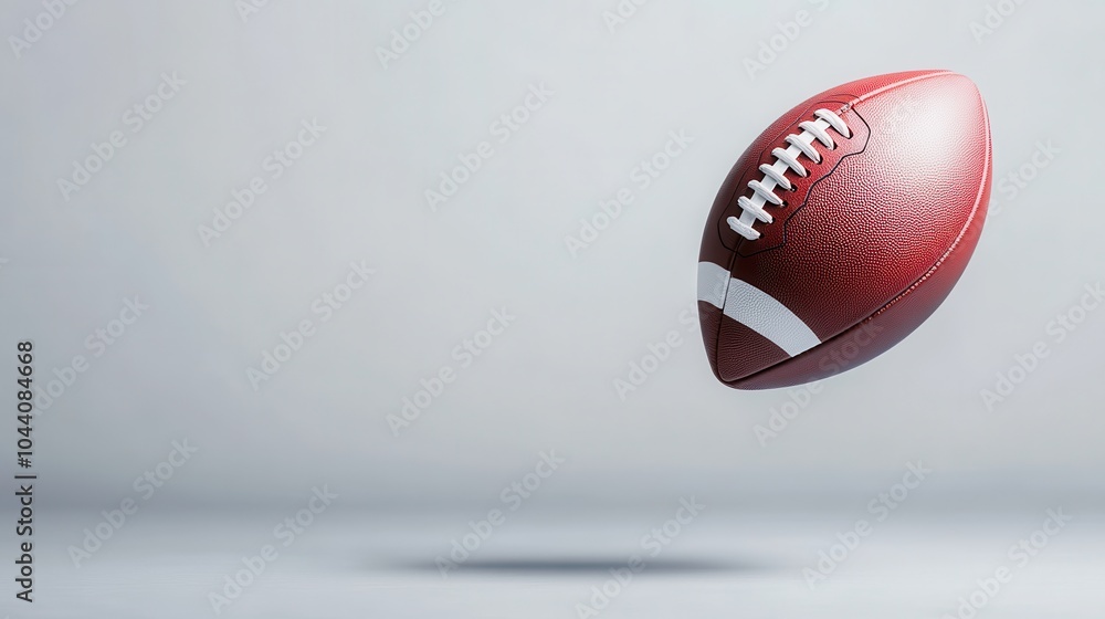 Single American Football Floating in Air Single American Football Floating in Air