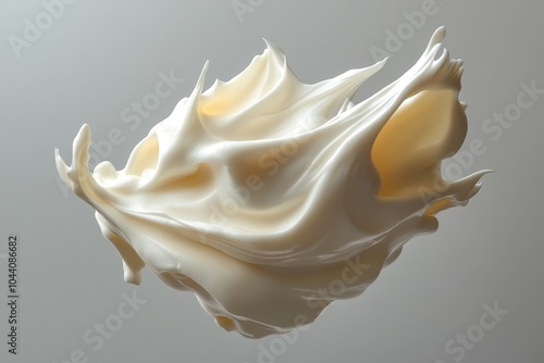 Creamy Liquid Swirl in Air 