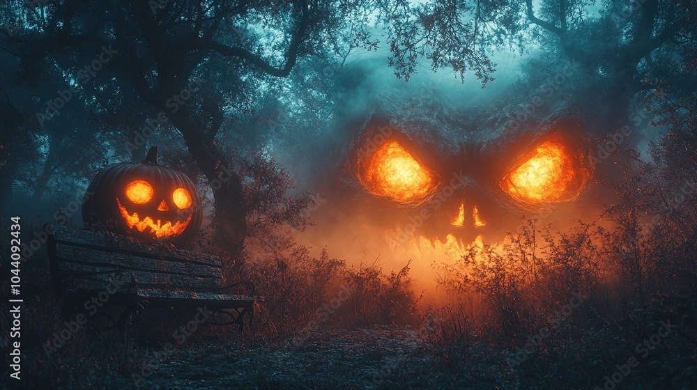 Haunted Gateway Under the Full Moon