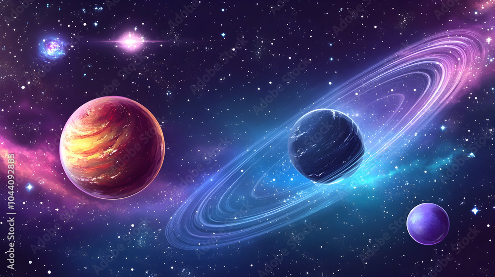 planet and galaxy planet and galaxy
