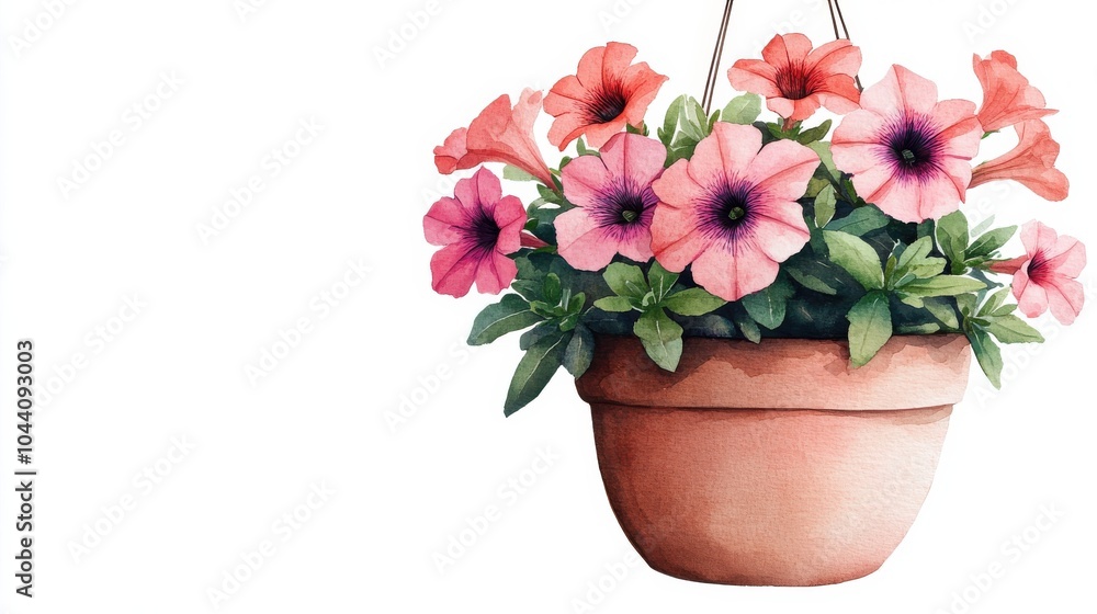 custom made wallpaper toronto digitalBeautiful Petunia Flowers in Hanging Basket