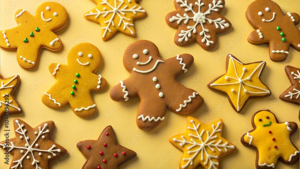 Christmas Cookies on a Baking Sheet Christmas Cookies on a Baking Sheet