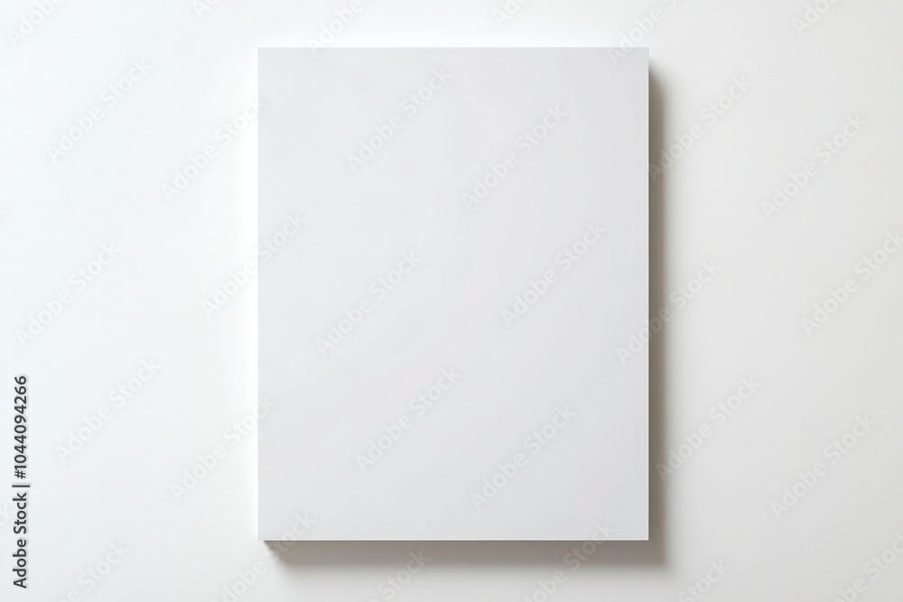 Poster layout mockup on a solid white background Poster layout mockup on a solid white background