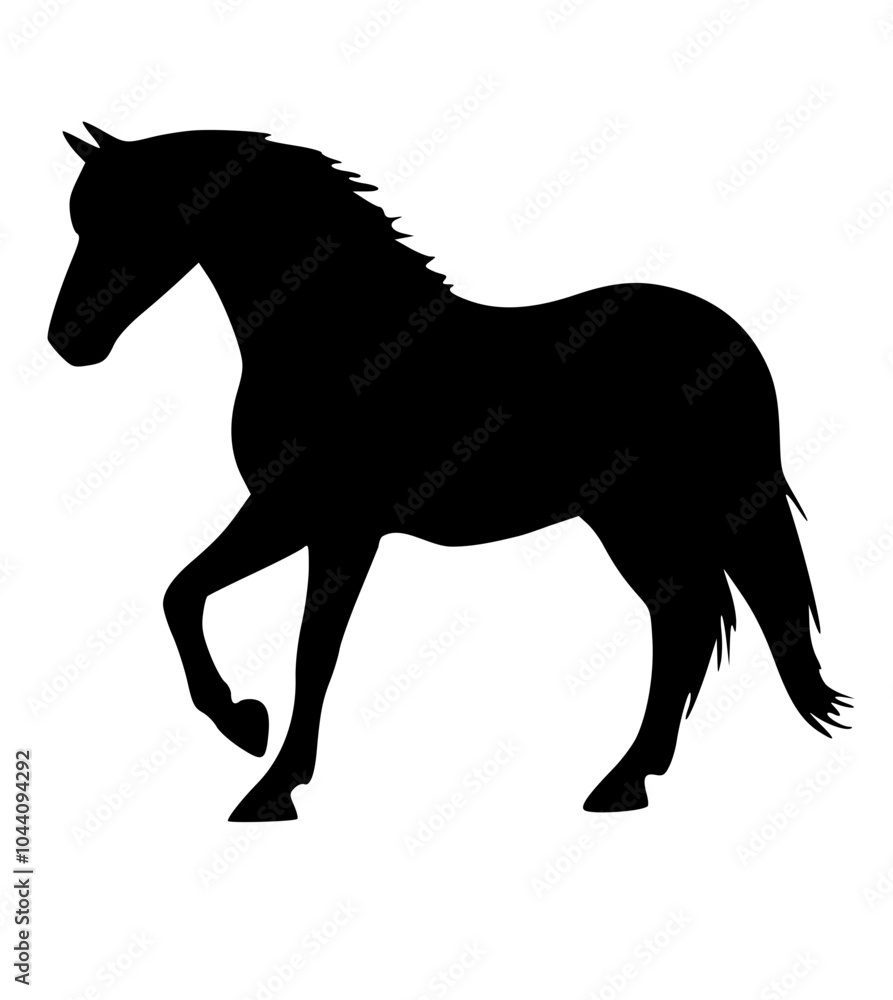 Obraz premium Horse silhouette isolated on white