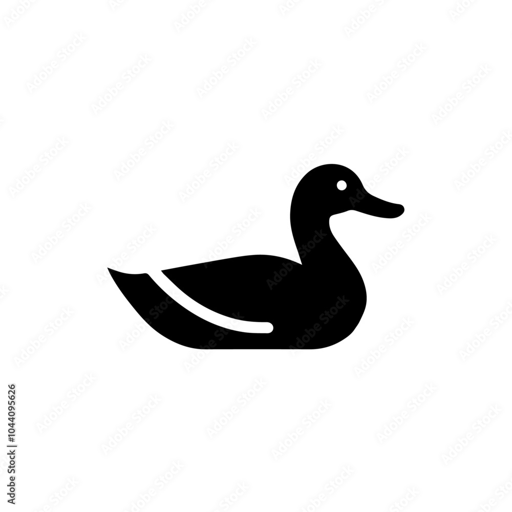 Creative a Simple duck silhouette vector Style with white background Creative a Simple duck silhouette vector Style with white background