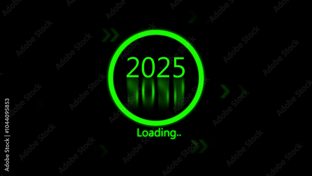 2025 progress loading bar background or banner design template. Happy ...
