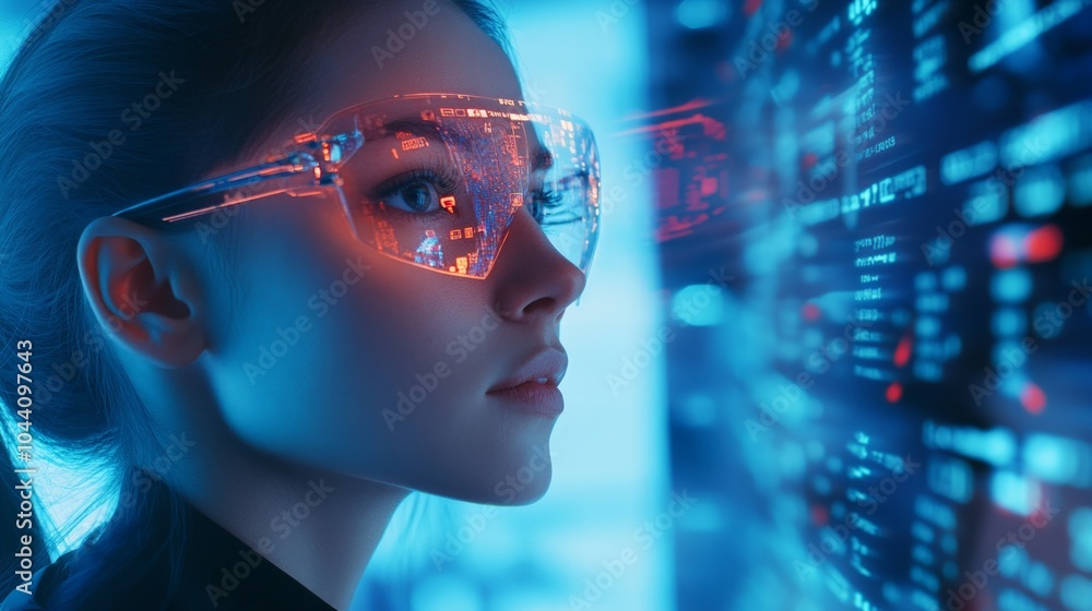 Virtual Learning Evolution, a woman engages with a 3D hologram in an advanced digital environment, highlighting the future of online education and skill development in cyberspace. Virtual Learning Evolution, a woman engages with a 3D hologram in an advanced digital environment, highlighting the future of online education and skill development in cyberspace.