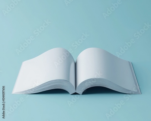 Realistic 3D magazine mockup displayed on a clean solid background