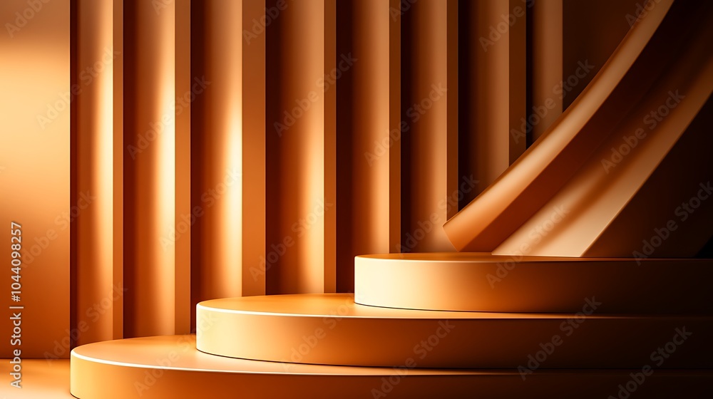 Abstract geometric background with podium and soft lighting. Abstract geometric background with podium and soft lighting.