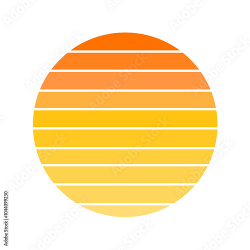 Retro Vintage Sunset Illustration