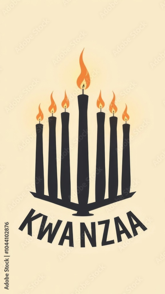 African american cultural celebration with kinara and candles for kwanzaa holiday concept African american cultural celebration with kinara and candles for kwanzaa holiday concept