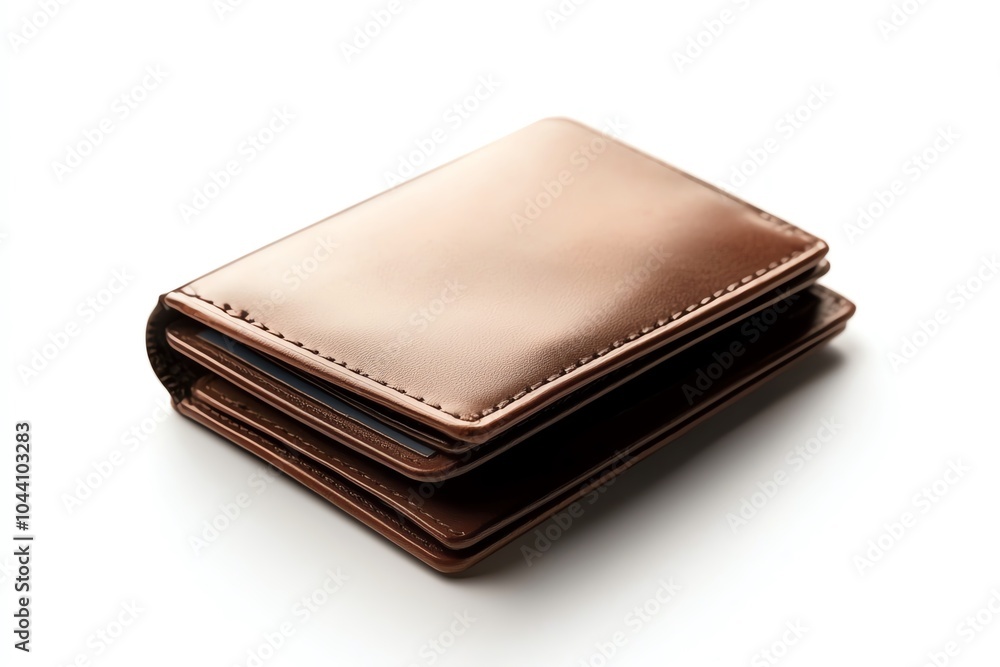 Elegant leather wallet on a white background. Perfect for organizing cash, cards, and essentials with style and sophistication. Elegant leather wallet on a white background. Perfect for organizing cash, cards, and essentials with style and sophistication.