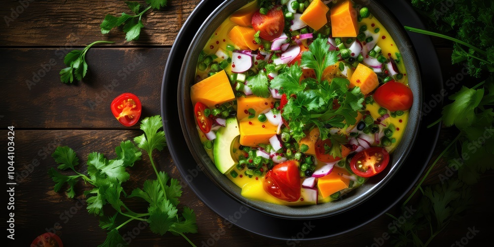 Colorful salad with avocado Colorful salad with avocado
