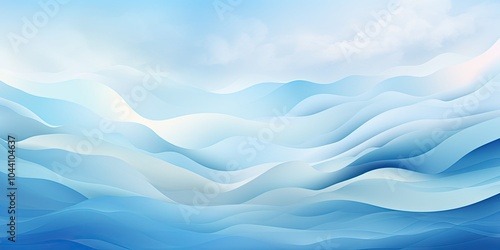 Abstract blue waves in the sky