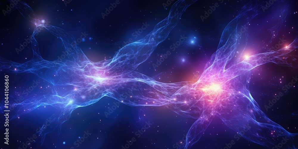 Fototapeta premium Abstract cosmic art, glowing.