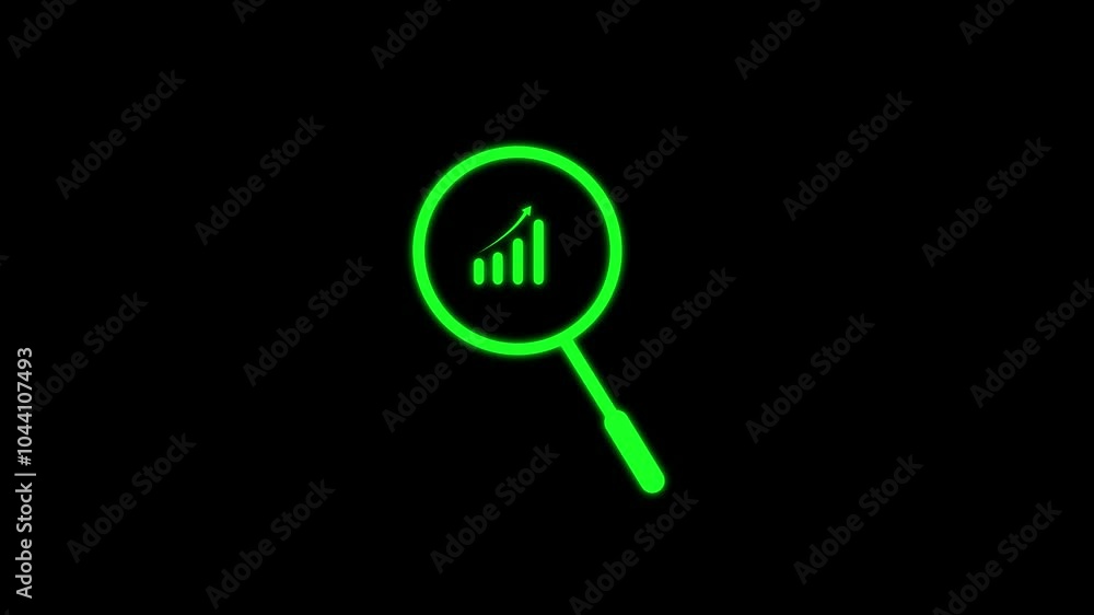 Recharge Magnify Glass B, illustrated stock market data search animation.4K animation video. Recharge Magnify Glass B, illustrated stock market data search animation.4K animation video.