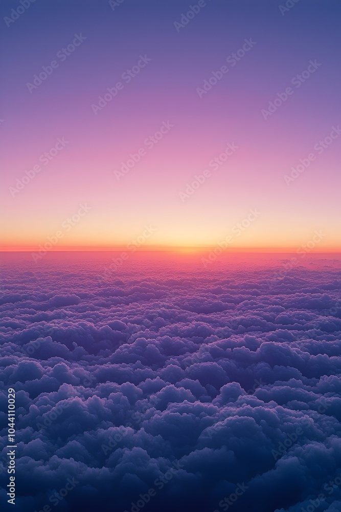 A breathtaking view of fluffy clouds illuminated by a vibrant sunset, creating a stunning gradient of purple and orange hues in the sky. A breathtaking view of fluffy clouds illuminated by a vibrant sunset, creating a stunning gradient of purple and orange hues in the sky.