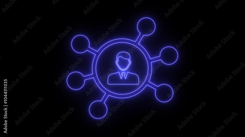 Abstract neon shine man icon animation . A man icon, often used in digital interfaces, graphic design Abstract neon shine man icon animation . A man icon, often used in digital interfaces, graphic design
