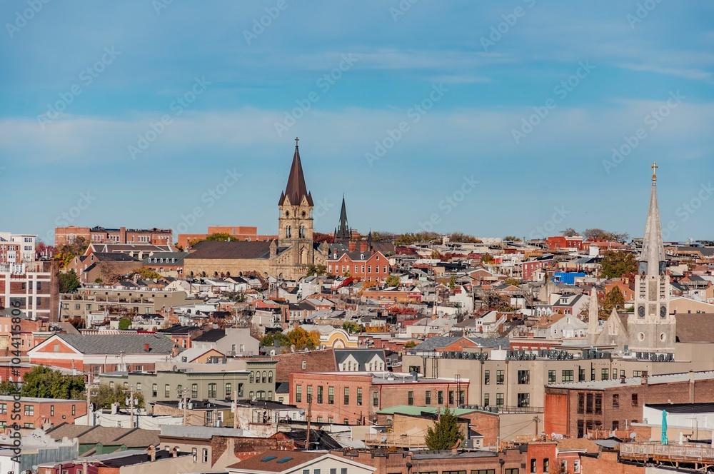 Obraz premium Several Historic Churches of Baltimore, Maryland USA