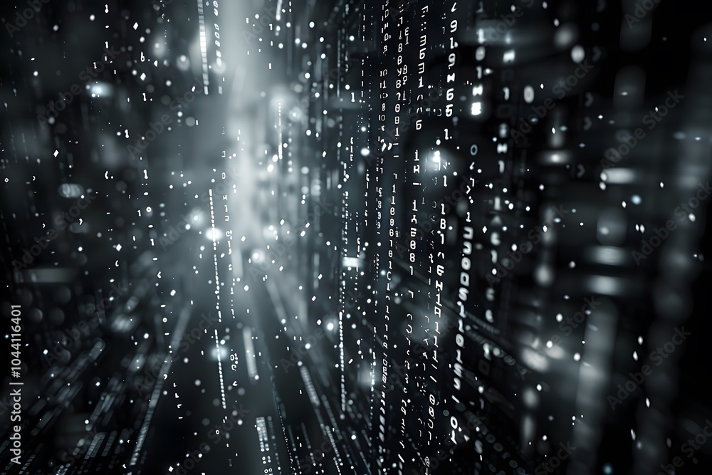 Digital Matrix: A Glimpse into the World of Data Flow and Binary Code Digital Matrix: A Glimpse into the World of Data Flow and Binary Code