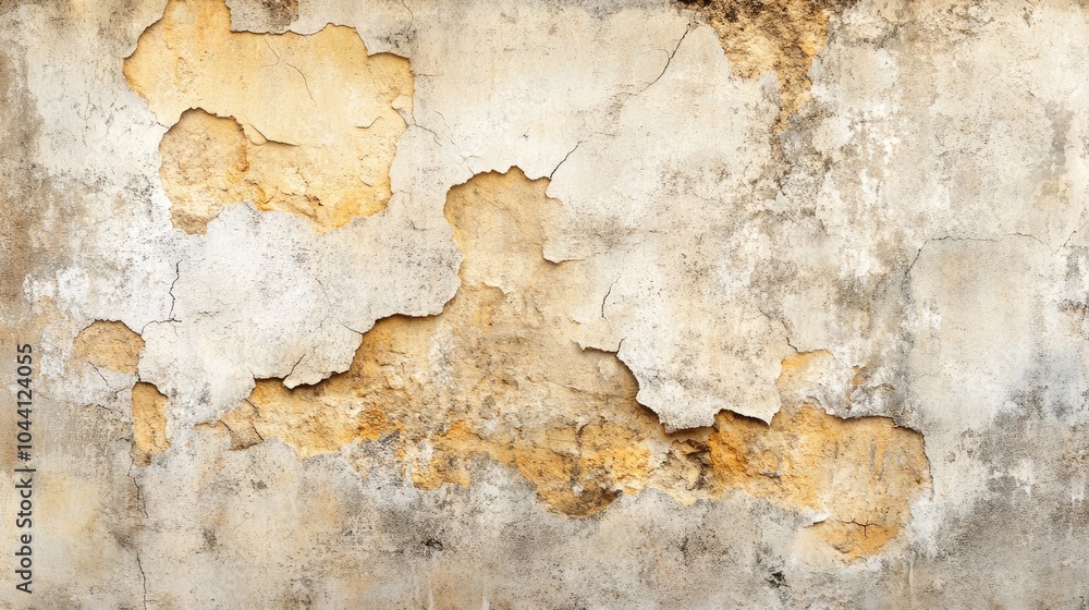 Fototapeta premium Textured Wall with Cracks and Peeling Paint