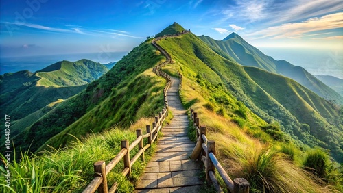 Scenic view of Caoling Historic Trail on east coast of Taiwan photo