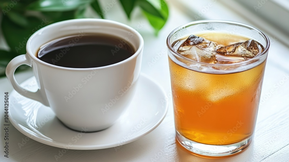 Refreshing Drinks on a Casual Table Setting Refreshing Drinks on a Casual Table Setting