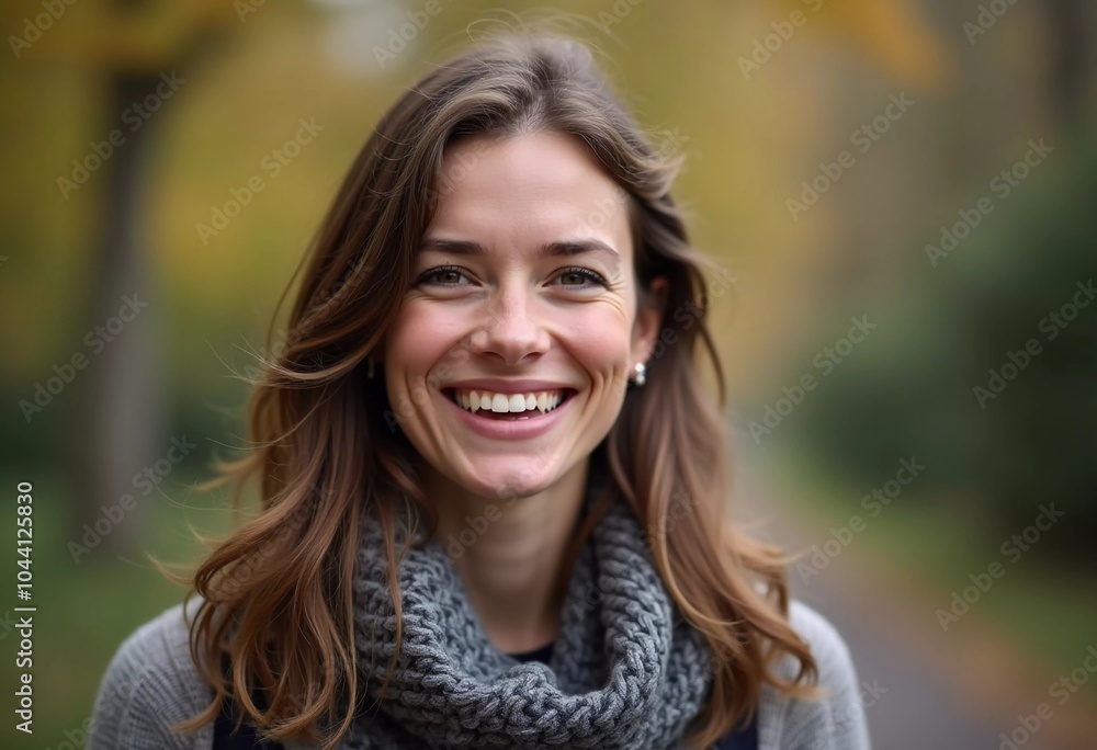 In a picturesque park in France, a cheerful young woman stands amidst golden autumn trees, radiating joy and warmth. Her bright smile reflects the beauty of the day. Generative AI In a picturesque park in France, a cheerful young woman stands amidst golden autumn trees, radiating joy and warmth. Her bright smile reflects the beauty of the day. Generative AI