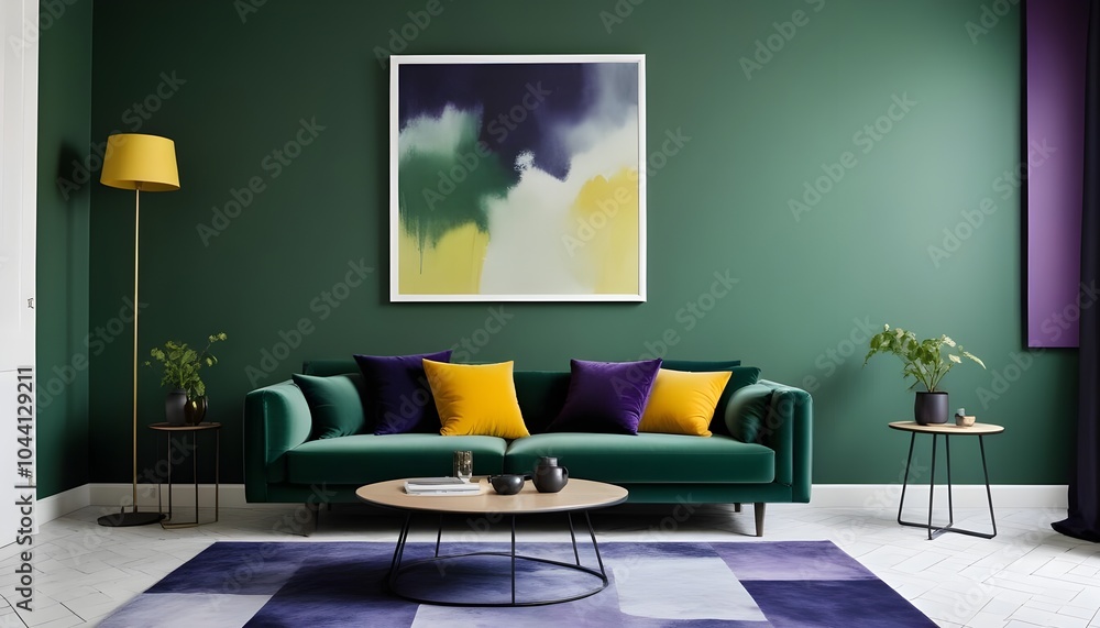 Illustration of the living room interior Illustration of the living room interior