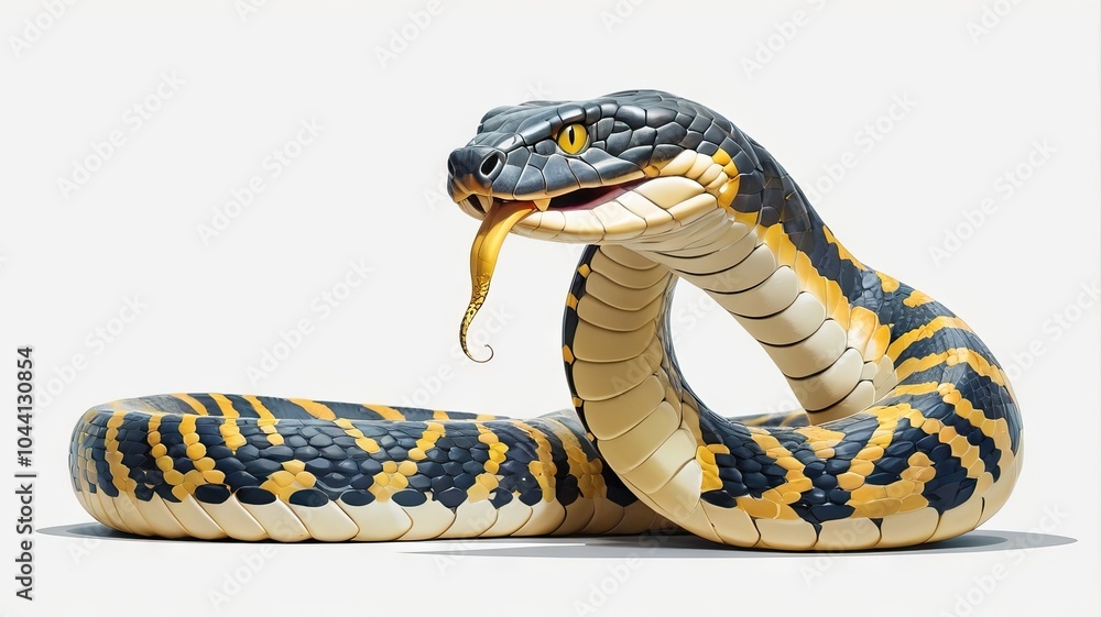 Obraz premium Cobra on a white background