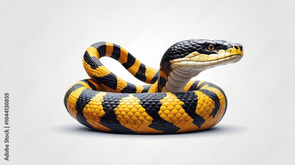 Obraz premium Cobra on a white background