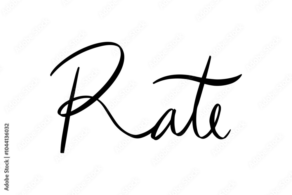 Fototapeta premium handwritten lettering rate black color