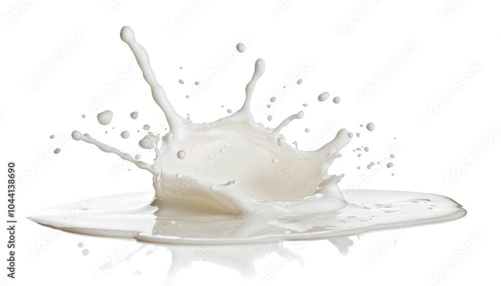 Dynamic splash of liquid against a white backdrop showcasing chaotic movement