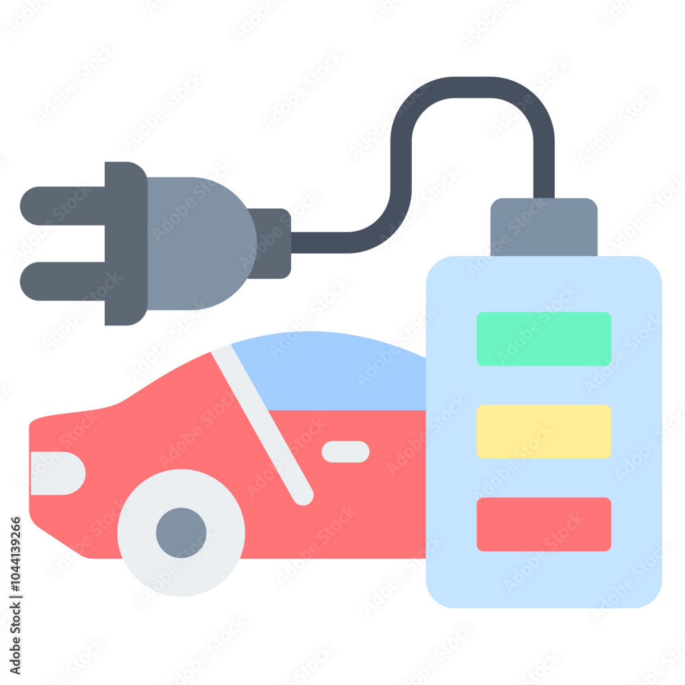 Obraz premium Electric Car Icon