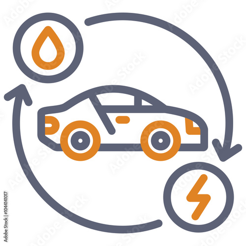 Hybrid Car Icon
