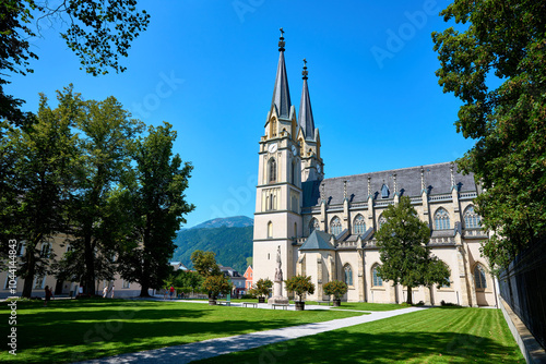 Collegiate and parish church of St. Blasius in Admont, Austria.