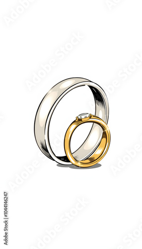 The concept of preservation of the family and the wedding ring l isolated with white highlights, png photo