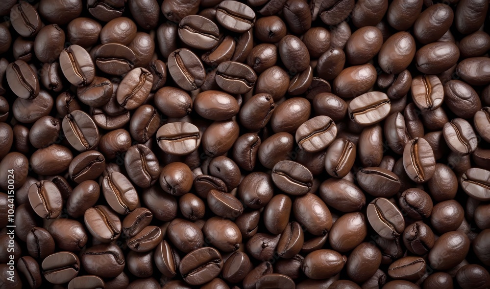 Fototapeta premium Coffee bean background with coffee farm idea